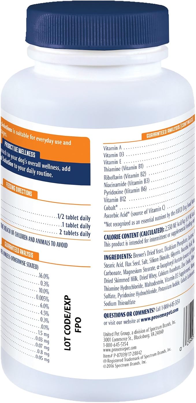 PRO·SENSE Vitamin Solutions, Chewable Tablets for Dogs, Helps Support Overall Wellness, 90 Count (Pack of 3)