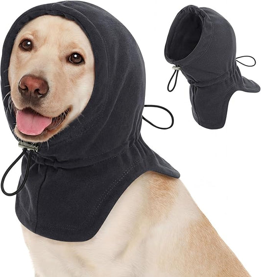 Dog Calming Hoodie Pet Ear Covers for Noise, Quiet Head Cover for Dogs, Pet Calming Hoodie Ear Covers Hood for Anxiety Relief and Calming Dog Neck and Ear, Darkgrey S