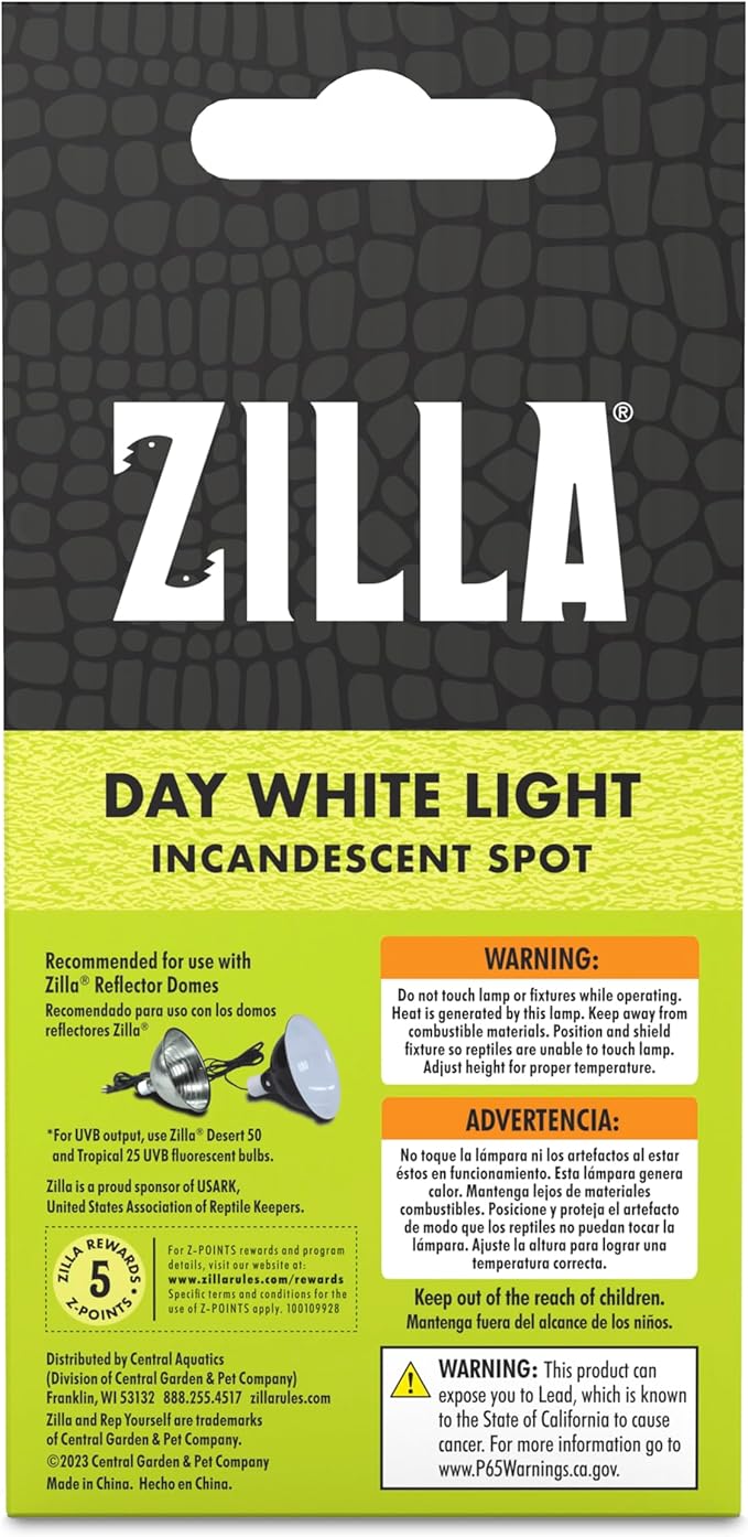Zilla Incandescent Spot Bulbs Day White 50 Watts