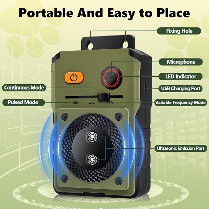 WubbaNub Anti Barking Devices, Auto Barking Control Devices with 3 Modes, Ultrasonic Dog Bark Box Barking Deterrent Devices, 50Ft Effective Rechargeable Ultrasonic Dog Control Devices