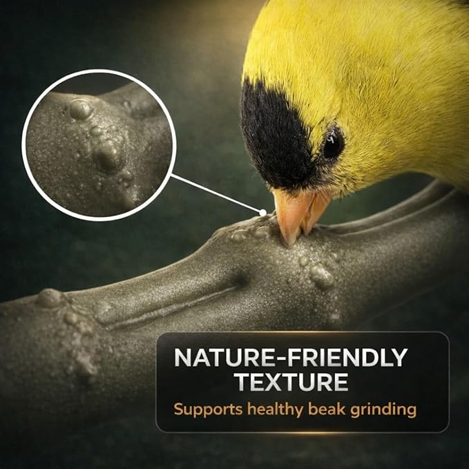 CPLIKE Bamboo Style Perch Extender for Bird Buddy Smart Feeder, Durable ABS Platform with Dual Screw Mount, DIY Expansion Holes, Extra Landing Space for Wildlife Watching & Full Body Photos
