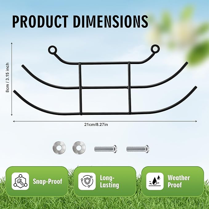 Hohean Metal Perch Extender Compatible with Bird Buddy Smart Feeder - Weatherproof Fan Shaped Perch Accessory with Installation Screws, Ideal for Multiple & Clear Bird Photos