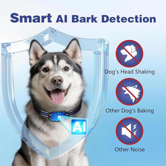 Dog Bark Collar 2 Dogs(7-120Lbs) - 2 in 1 Dog Training Collar with Remote, 3300Ft Waterproof Automatic Bark Collar for Large Medium Small Dogs, Beep, Vibration (1-100) and Humane Shock (1-100)