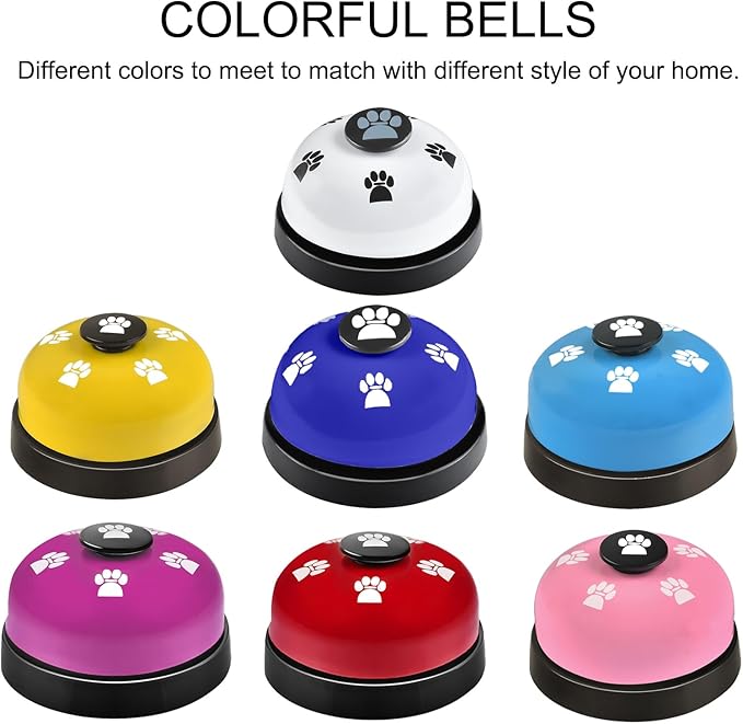 3 Pack Dog Doorbells, Pet Training Bells for Outside Potty Training and Communication, Bell for Dog Cat Puppy Interactive Toys (Light Blue, 3 Pack)