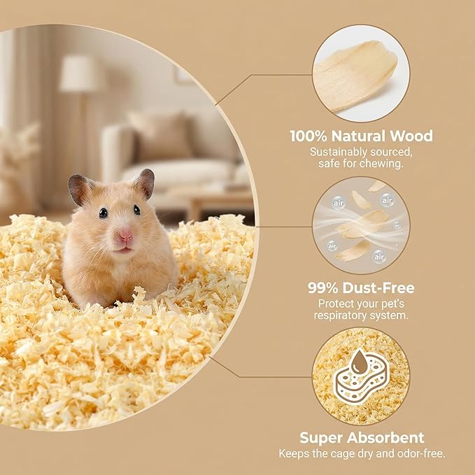 Hamster Bedding - Guinea Pig Bedding Rabbit pet Bedding Guinea Pig Rabbit Litter Snake Enclosure Horse Bedding pellets Bunny Pig Hedgehog Chicken coop Reptile Animal Bedding (1.1, Pounds)