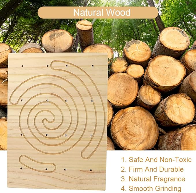 Litewoo Rabbit Scratch Board Foot Pad Mat Chew Toy Grinding Claws Teeth Natural Wood for Small Animal Rabbit Hamster Chinchilla Guinea Pig Ferret Gerbil Bunny Rat Cage Accessories (A)