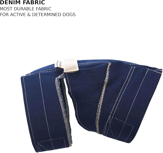 No Flap Ear Wrap (Denim, Large)