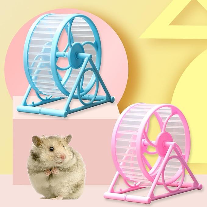 Pet Hamster Exercise Running Wheel with Stand Playing Supplies Cage Toy Gerbils Hamster Running Jogging Toy Hamster Running Wheel Small