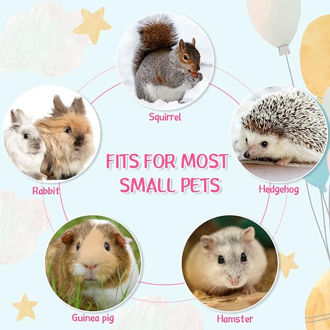 Jetec 2 Pieces Guinea Pig Bed Rabbit Bed Warm Small Animal Hamster Bunny Mats Winter Warm for Bunny Hamster Squirrel Hedgehog Chinchilla Small Animal Accessories(Cute Color,Bear Pattern)