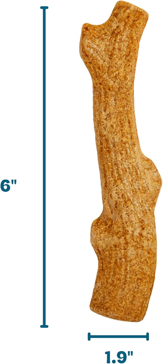 Pupstages Super Dogwood Dog Chew Toy, Made in the USA – Real-Wood Blend, Natural Wood Flavor & Texture, Moderate Chewers, XS, 6"