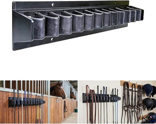 Long Whip Tool Storage Rack Wall Mounted Whip and Crop Holder Wand Display Stand for Professional Riders Horse Rack