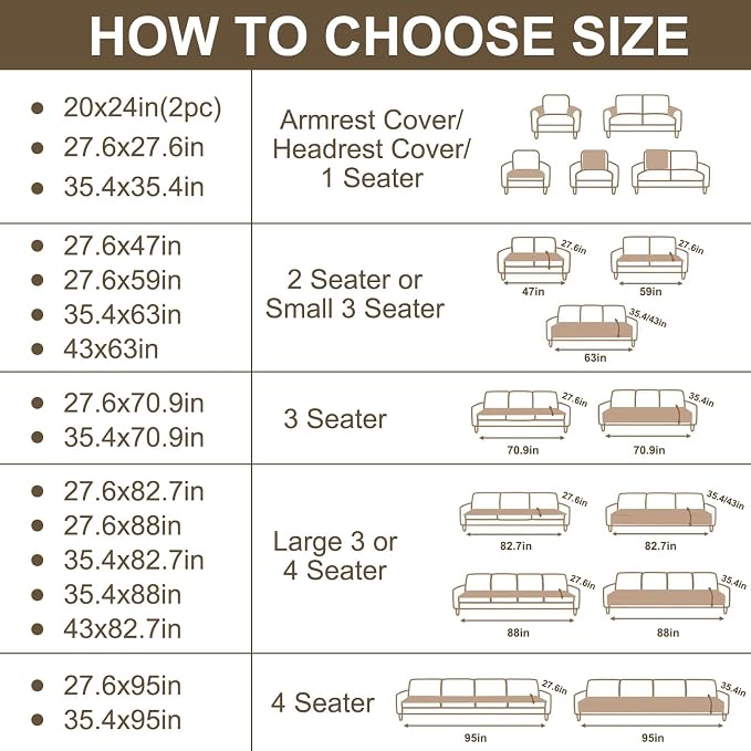 Smiry Couch Cover for Dogs, Non Slip Washable Sofa Protector for Pets, Soft Furniture Cover for Pet, Stylish Sofa Covers, Cozy Protect Against Fur, Dirt & Everyday Messes (White, 35.4" x 88")