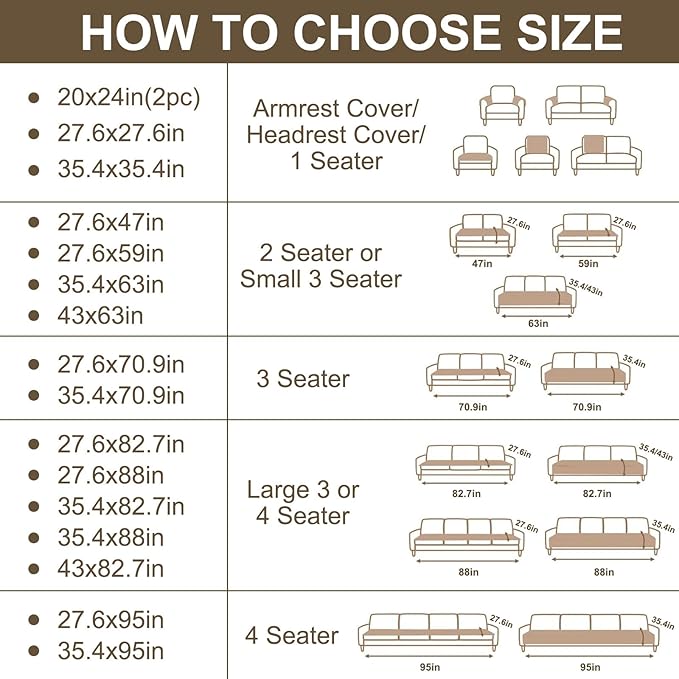 Smiry Couch Cover for Dogs, Non Slip Washable Sofa Protector for Pets, Soft Furniture Cover for Pet, Stylish Sofa Covers, Cozy Protect Against Fur, Dirt & Everyday Messes (Brown, 35.4" x 82.7")