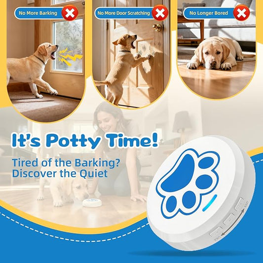 ChunHee Dog Bells to Go Outside – Bell for Dogs to Ring to Go Potty | Dog Door Bell with 5 Adjustable Volume & 36 Ringtones | Chew-Proof Dog Potty Bell | Bells for Dog Training to Go Outside