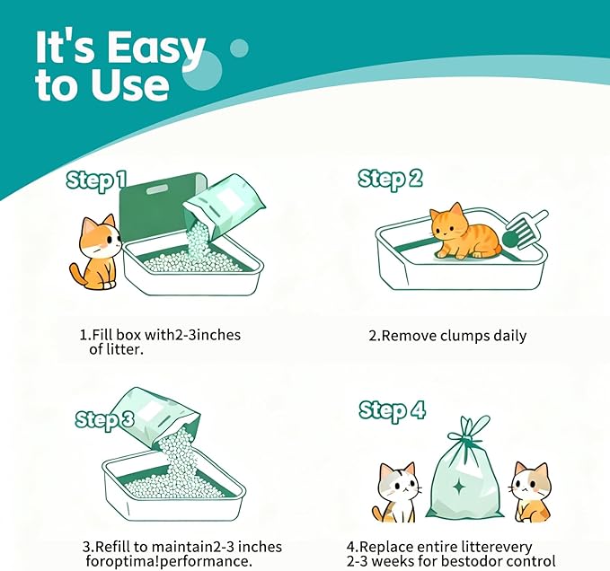 Tapioca Cat Litter, Clumping Low Dust for Automatic Litter Box, Odor Control Natural Plant-Based, 1-Pack