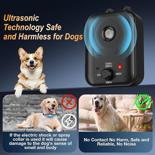 Anti Barking Devices, Auto Barking Control Devices with 3 Modes, Rechargeable Ultrasonic Dog Barking Deterrent Devices Bark Box, Effective Stop Barking Dog Devices for Indoor & Outdoor Use