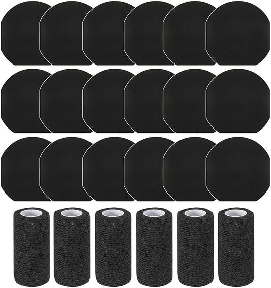 18 Pack Horse Hoof Tape with 6 Rolls of Vet Wrap, Strong Sticky Wraps, Magic Cushion Hoof Packing, Thrush Treatment for Horses, Horse Supplies for Real Horses