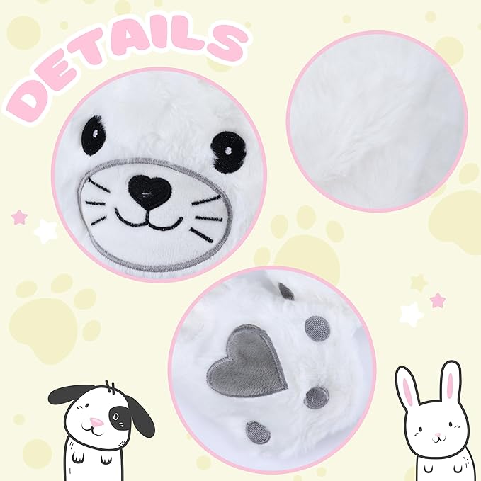 Bubblepompom Animal Hat with Ears Moving Jumping Pop Up Beating Hat Plush Holiday Cosplay Dress Up Funny Gift for Kids
