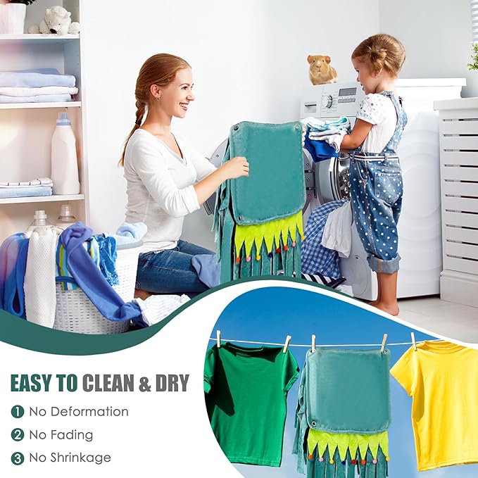 Guinea Pig Hideout - Guinea Pig Corner Hideout, Four-Sided Fringes, Square Top and Washable Hides, Ideal Hides for Small Pets, No Metal Fences, Green