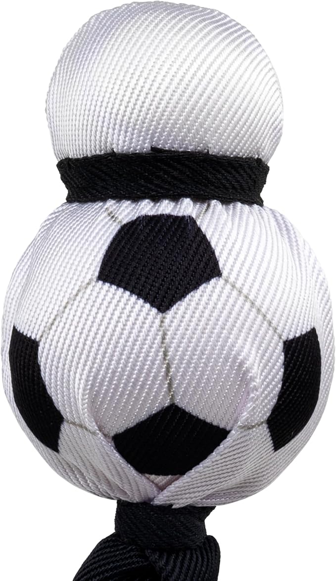 KONG Wubba Sport Dog Toy – Reinforced Tug & Toss Toy with Squeaker and Floppy Tails for Fetch & Interactive Play (Soccer, Large)