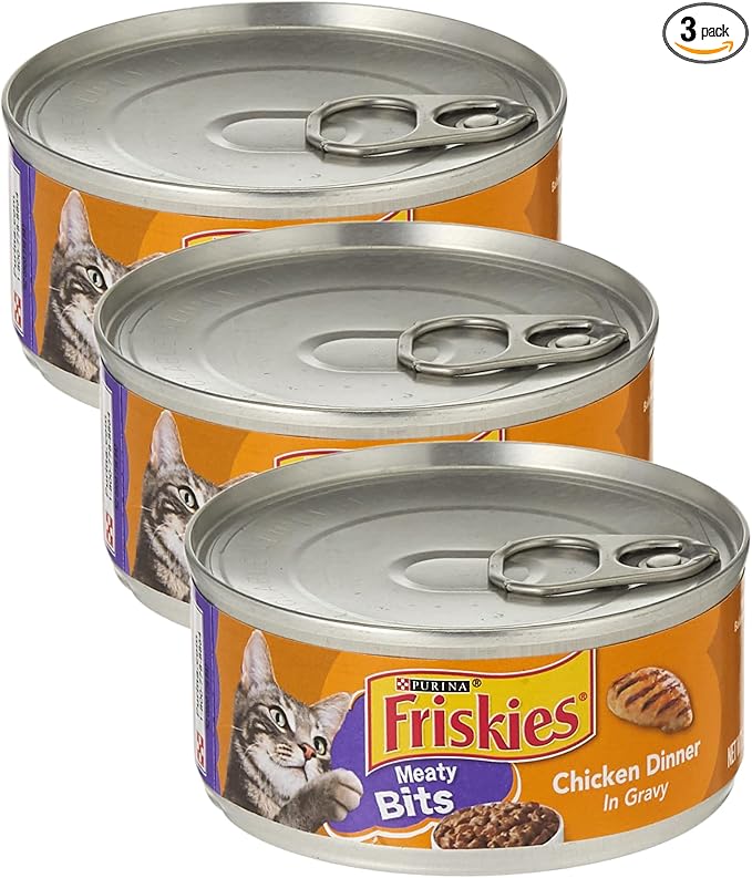 Friskies Chicken Dinner in Gravy Meaty Bits, 5.5 Oz (Pack of 3)