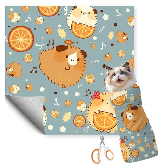 27.6"Cat Grooming Wrap (for nail trimming and veterinary care) - Large-Scale Anti-Escape Cat Containment Device- Multifunctional pet grooming essential, (C2 Suitable for 15 lbs)
