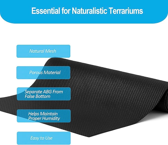 2Pcs 36"x18"Reptile Terrarium Substrate Barriers, Bioactive Terrarium Supplies, Reptile Tank Accessories for Geckos, Snakes, Lizards, Frogs, Tarantula, Newts, Salamanders, Skinks