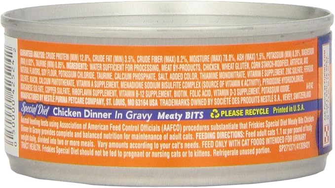 Friskies Chicken Dinner in Gravy Meaty Bits, 5.5 Oz (Pack of 3)