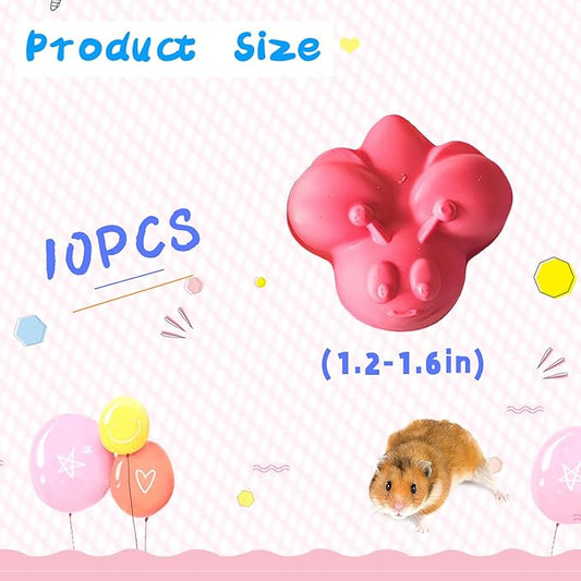 Hamiledyi 10 Pieces Hamster Teeth Grinding Lava Block Calcium Stone Chew Toys for Chinchillas Rabbits Gerbil Guinea Pig Syrian Hamster Squirrel Ferret
