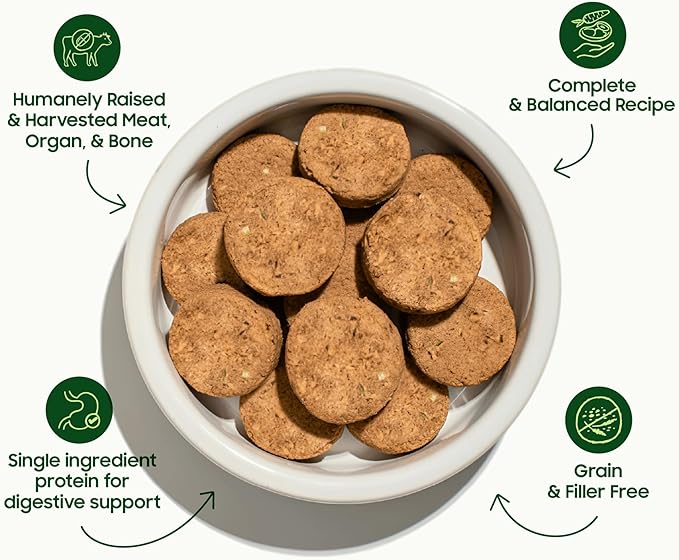 smallbatch Pets Freeze Dried Raw Dog Food, Lamb Recipe, 25 oz, Organic High Protein Dog Food, Grain Free, Made in The USA, Humanely Raised Meat, Single Protein, for Picky Eaters, Hydrate & Serve