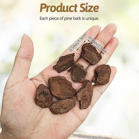 BNOSDM Reptile Pine Bark Substrate 17oz Tortoise Bedding for Habitat Natural Flat Cork Wood Bulk Terrarium Reusable Bark Pieces for Lizard, Crested Gecko, Spider, Chameleon, Ball Python, Tree Frog