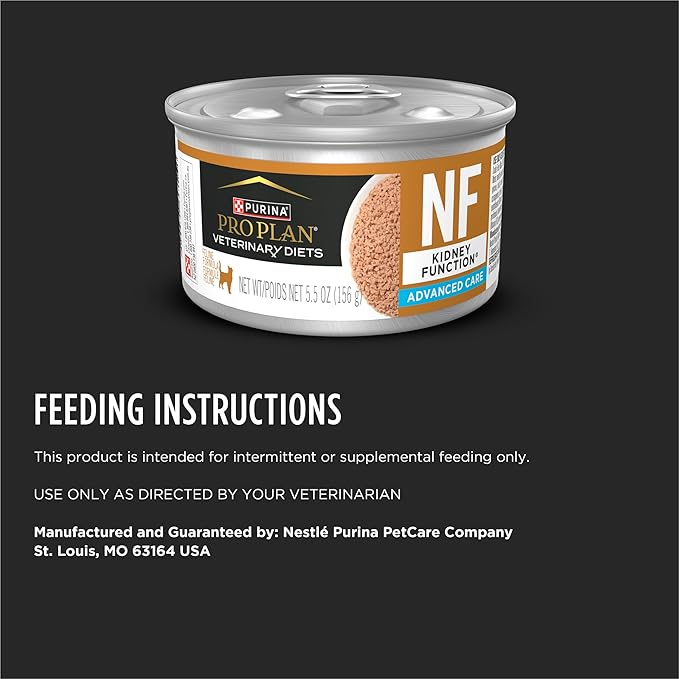 Pro Plan Veterinary Diets Purina NF Kidney Function Advanced Care Feline Formula Adult Wet Cat Food Pate - (Pack of 24) 5.5 oz. Cans