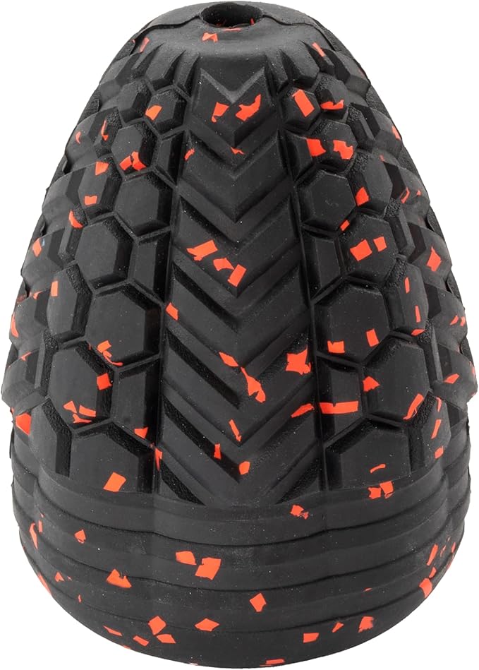 Chew King Supreme Durable Rubber Dog Toy for Aggressive Chewers, Treat-Dispensing Heavy-Duty Chew Toy with Safety Air Vent, Interactive Dog Toy for Training & Enrichment, Large 4.1" x 3.1"