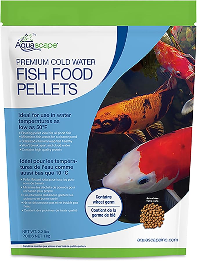 Aquascape Premium Cold Water Fish Food Pellets (2.2 lbs / 1 kg)
