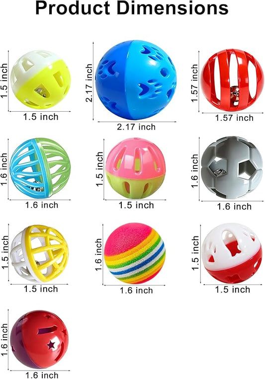 10 Pieces Rabbit Toys, Non-Toxic PP Bunny Toys, Smooth Edge Chew Balls for Rabbits, Fun Rolling Play for Teeth Care