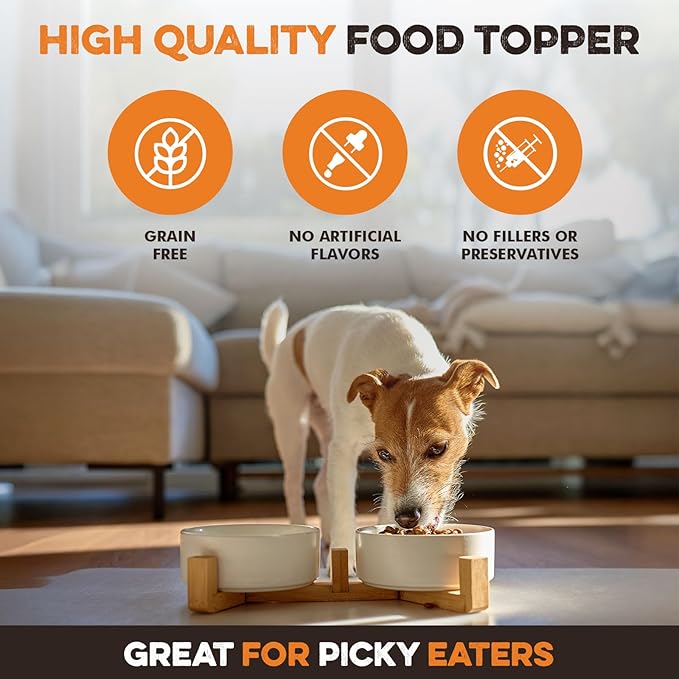 BRUTUS & BARNABY Dog Food Topper - Beef Liver - Enhance Your Dogs Meal with This Flavor Packed Mix - Sprinkle On Dog Food Flavoring for Picky Eaters - Just One Single Ingredient