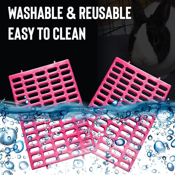 Saguaro Acres Rabbit and Small Animal Cage Resting Mat for Wire Floored Cages (Pink)
