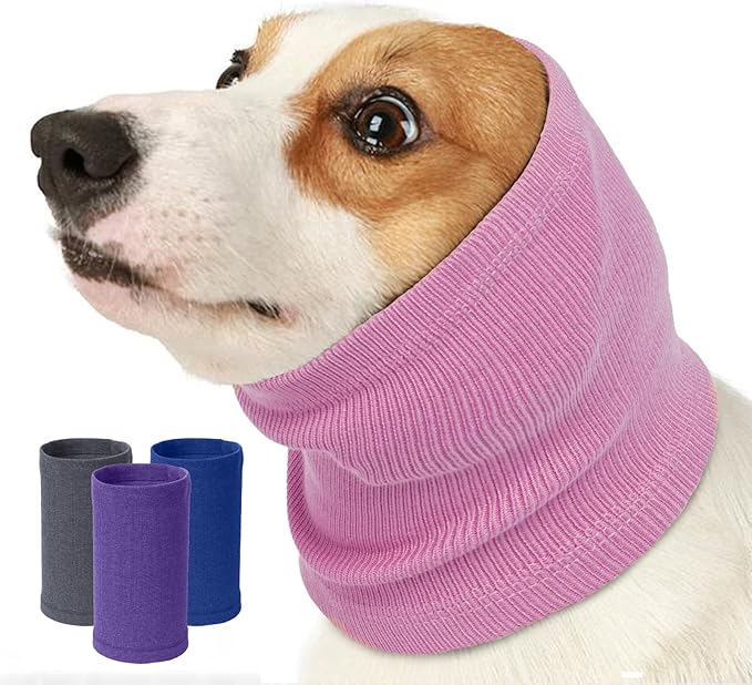 Nanaki Calming Ear Wrap - Quiet Dog Headband & Snood Ear Muffs for Anxiety Relief & Noise Reduction