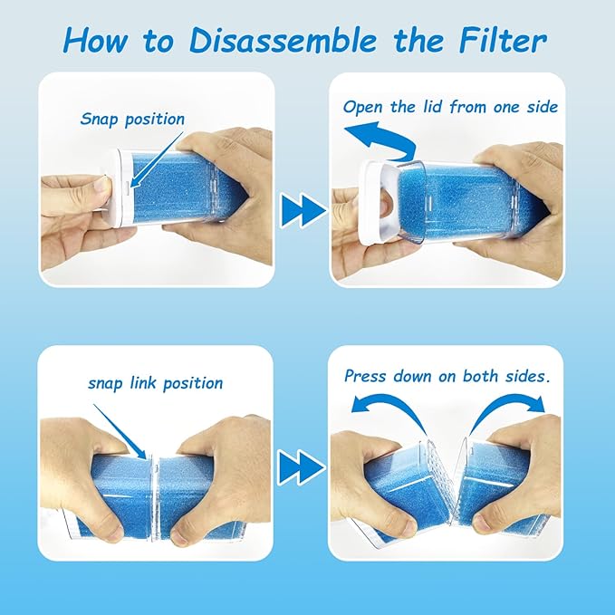 4-in-1 Aquarium Filter, 2 Stage Filtration Fish Tank Filters, Ultra Quiet Submersible Fish Filter with Adjustable Oxygenation Wavemaker, Water Circulation for 20-80 Gal Fresh/Salt Tank