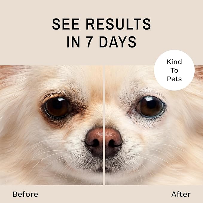 Eye Envy Tear Stain Remover Solution for Dogs. Gentle, Natural, Safe. Cleans Tear Stains. Recommended by AKC Breeders, Handlers, Groomers. 8 oz. Made in USA
