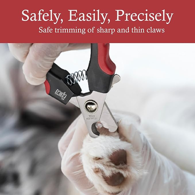Epica Professional Dog Nail Clipper, Nail Clippers for Large Dog, Easy and Safe Grooming Clippers, Cat Claw Trimmer with Safety Guard (Small/Medium)