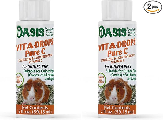 Oasis #80254 Vita Drops-Pure C for Guinea Pig,2-Ounce,Packaging May Vary,(Pack of 2)