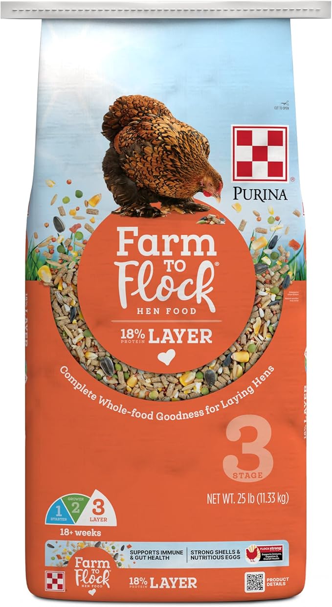 Purina® Farm to Flock™ 18% Layer Hen Food, 25 Pound Bag