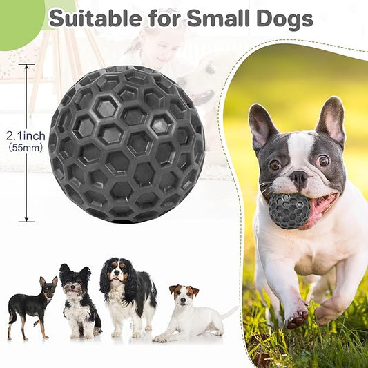 DISSKNIC Indestructible Squeaky Dog Balls Puppy Toys, Interactive Dog Toys for Small Dogs, Puppy Chew Toys for Teething and Relax, Dogs Chew Toy Balls Small Toys for Small Breed