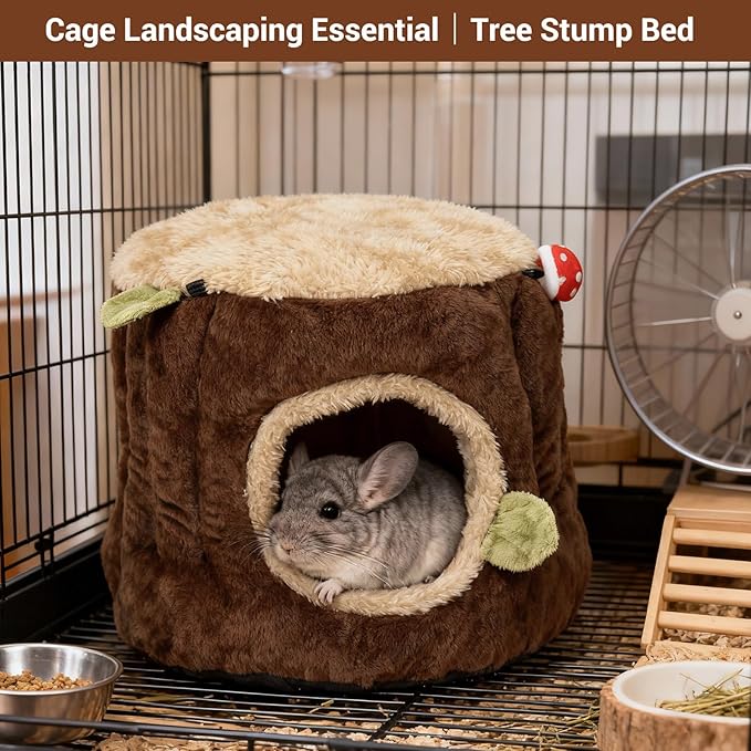 Guinea Pig Hideout & Guinea Pig House, Soft Cotton Small Animal Bed for Indoor Cage – Cozy Washable Habitat for Hamster, Hedgehog, Ferret, Rat, Chinchilla, Bunny & More Pet Lovers’ Furry Friends