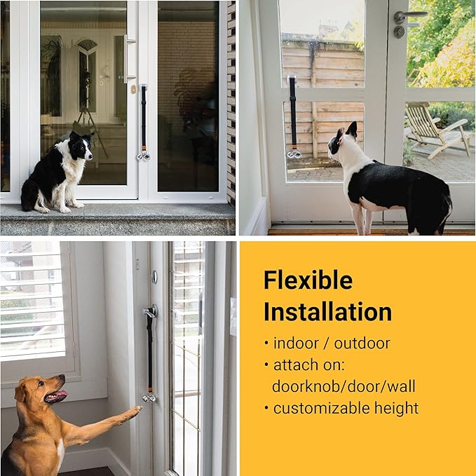 SVD.PET [2-Pack Puppy Bell Doorbells, Dog Bells for Potty Training, Attach to doorknob or Anywhere Near the Door, Length and Height Adjustable (White)