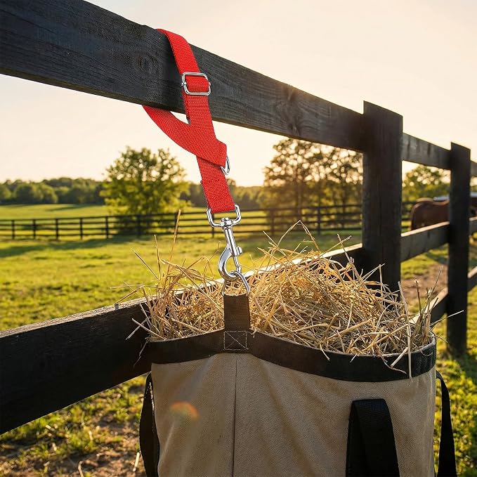 4Pcs Horse Bucket Strap Hangers Adjustable Nylon Straps Hanging Feed Tack for Hay Nets Water Buckets Horse Suppliers