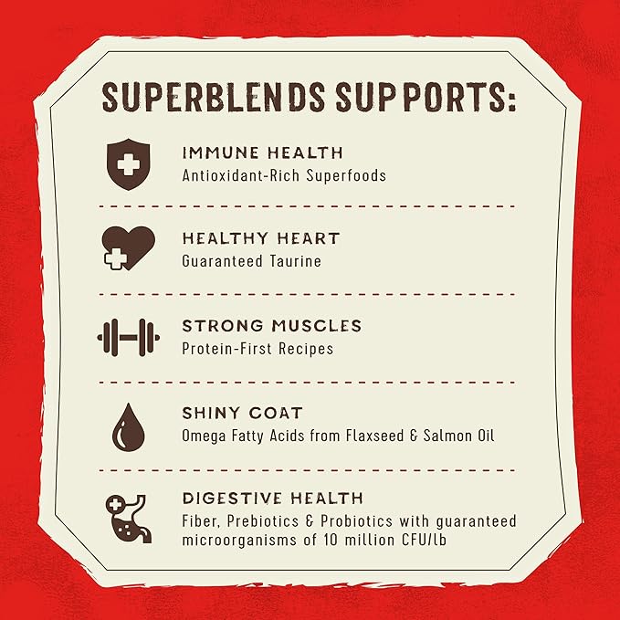 Stella & Chewy's SuperBlends Raw Blend Wholesome Grains Grass-Fed Beef, Beef Liver & Lamb Recipe with Superfoods, 21 lb. Bag