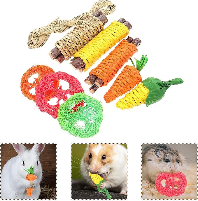 Small Pet Teeth Cleaning Chew for Hamsters Rabbits Guinea Pigs Indoor Fun Dental Care Accessories for Healthy Teeth and Engaging Play