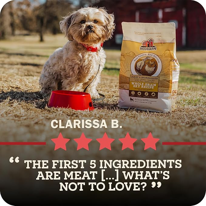 Redbarn Whole Grain Large Breed Dry Dog Food Kibble 28 lbs - Beef & Lamb Recipe High Protein for Adult Dogs - Made in USA with Functional Ingredients for Healthy Heart, Joints & Digestion
